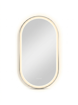 Oval LED Backlit Bathroom Mirror — studio white