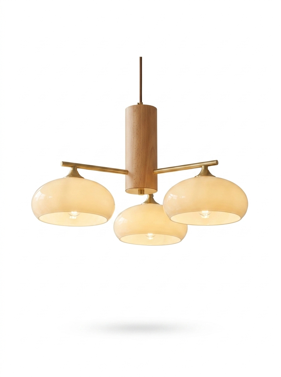 Elliptical Persimmon Chandelier — studio white