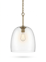 Elegant Glass Pendant Light with Adjustable Chain — studio white