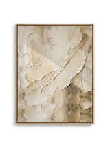 Terra Calm Textured Wabi Sabi Canvas Art — studio white