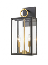 Indoor Wall Sconce with Glass Panels — studio white