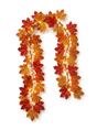 Lighted Fall Garland with Maple Leaves — studio white