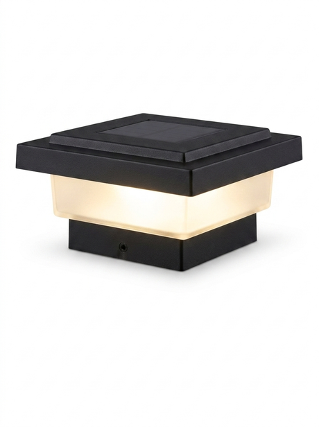 Solar Post Cap Lights — studio white