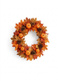 22 Inch Artificial Fall Wreath — studio white