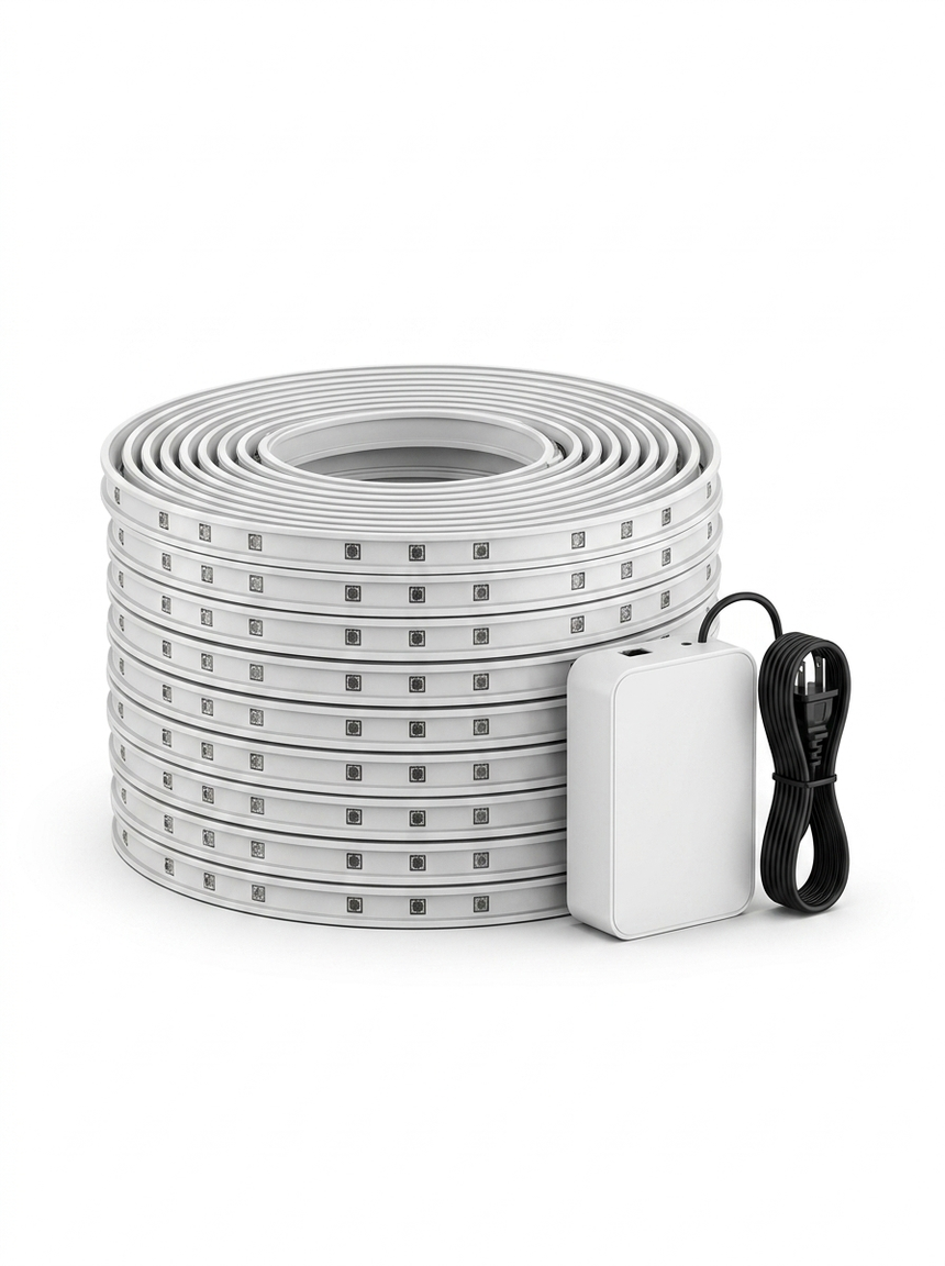 Permanent Outdoor RGBIC Smart Eave Lighting Kit — studio white