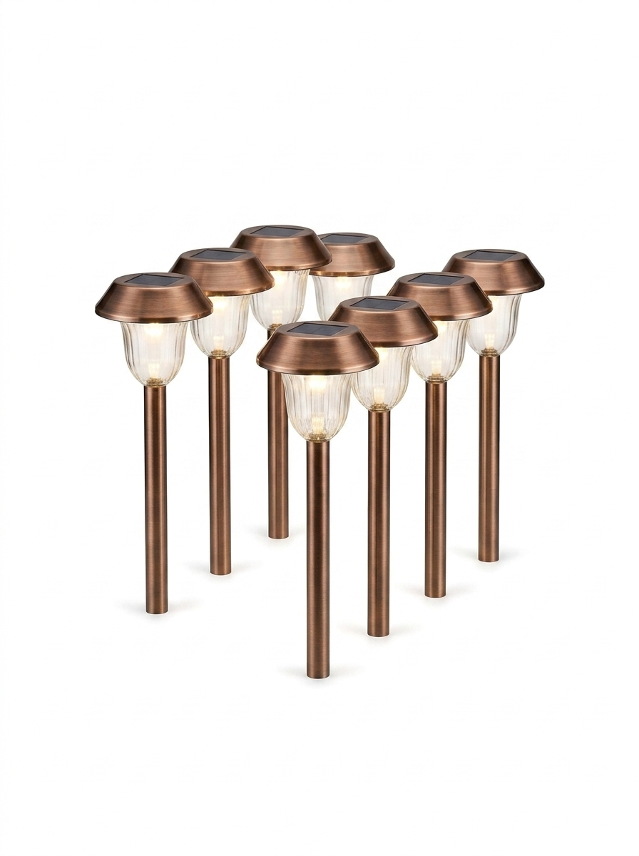 Solar Pathway Lights 8-Pack — studio white