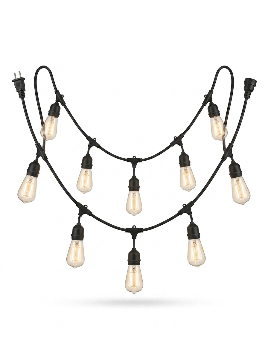Outdoor String Lights with Edison Bulbs — studio white