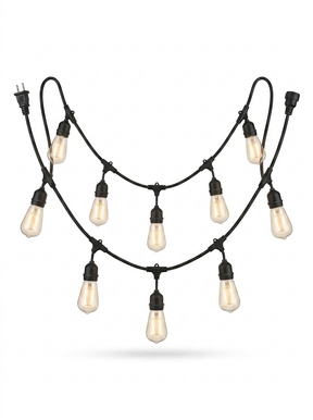 Outdoor String Lights with Edison Bulbs — studio white