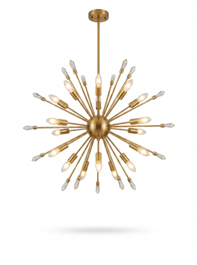 24-Light Crystal Sputnik Chandelier — studio white