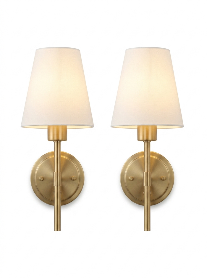 Aura Duo Rechargeable Cordless Wall Sconces, Set of 2 — studio white