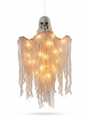 Glowing Skull Hanging Ghost Decoration — studio white