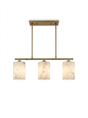 Natural Alabaster Linear Island Chandelier — studio white