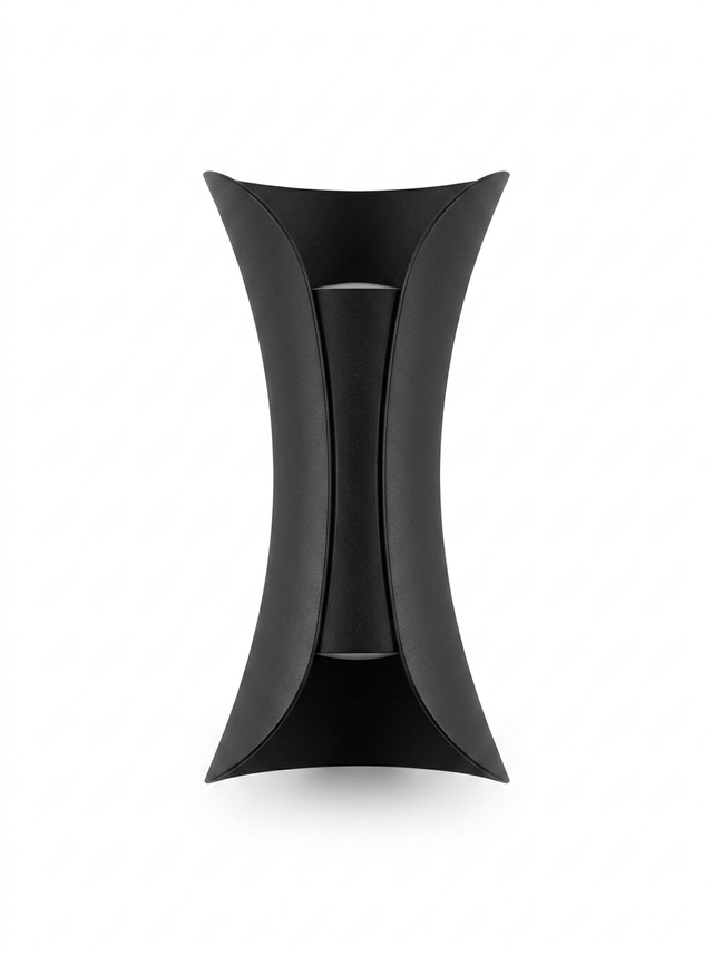 Modern Curved LED Wall Sconce — studio white