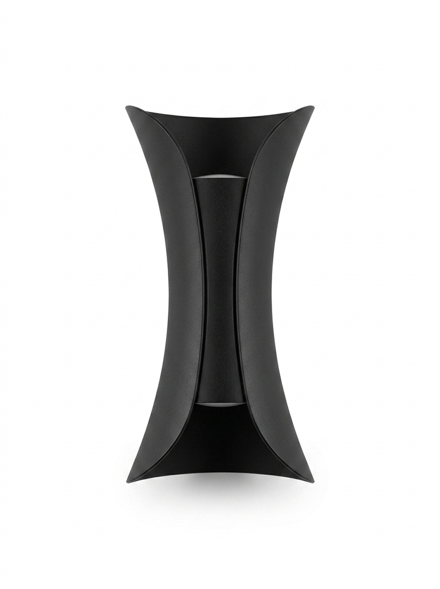 Modern Curved LED Wall Sconce — studio white