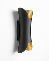 Slim curved side profile and wall mount, close-up on white