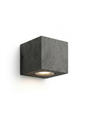 Ilse square concrete outdoor wall light in gray-black on a studio white background