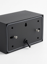 Close-up of the back mounting plate and weatherproof cable entry