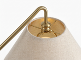 Cyra brass hook and shade top close-up