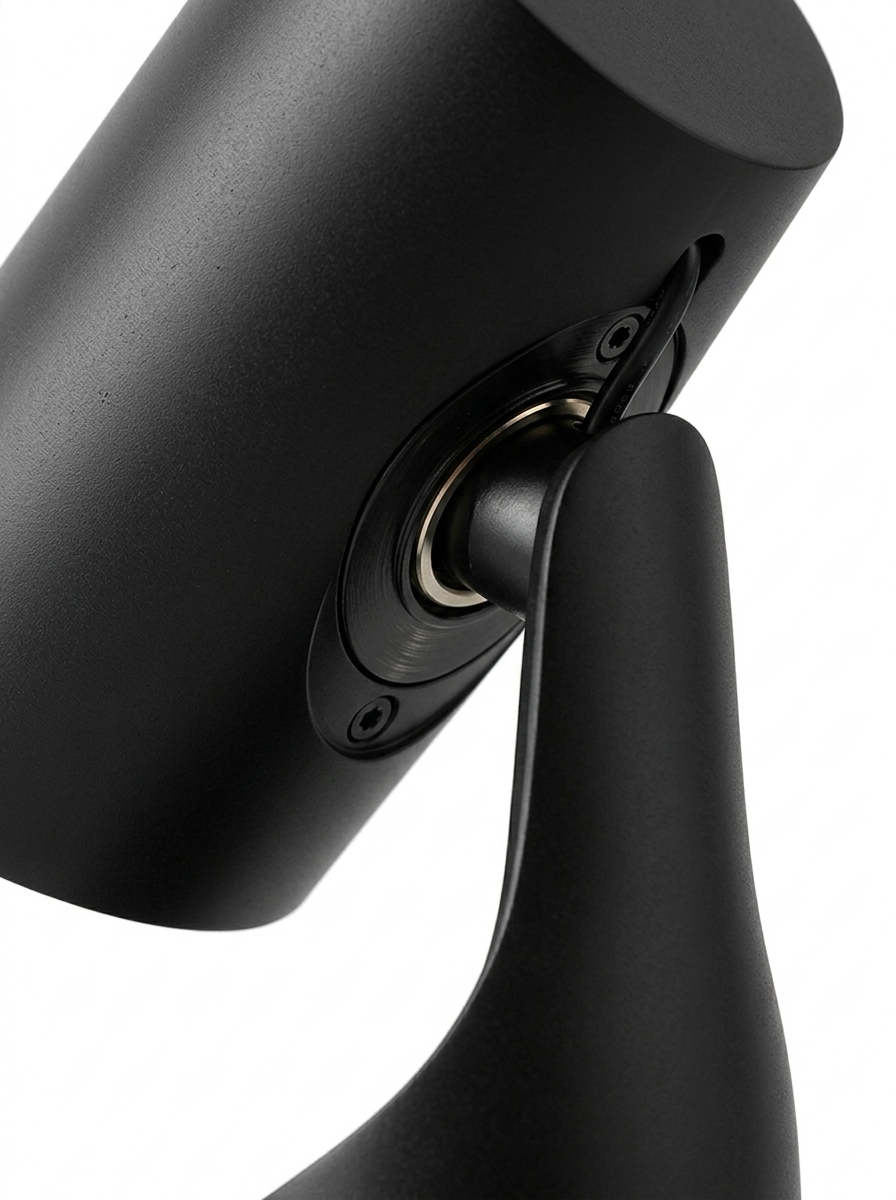 Halo desk lamp pivot joint close-up
