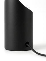 Halo desk lamp cylindrical base and cord close-up