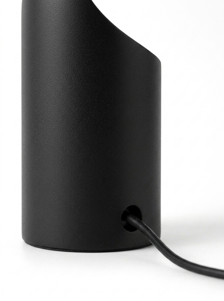 Halo desk lamp cylindrical base and cord close-up