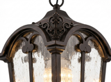 Kesler outdoor lantern arched crown and scrollwork close-up