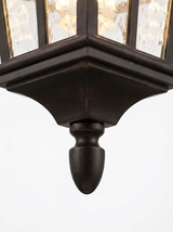 Kesler outdoor lantern bronze finial close-up