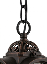 Kesler outdoor lantern top canopy and chain close-up