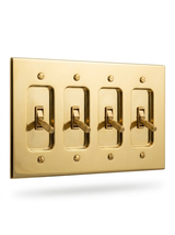 Ansel solid brass toggle switch 4-gang