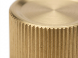 Rhone knurled brass rotary knob close-up