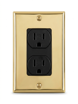 Voss solid brass standard duplex outlet