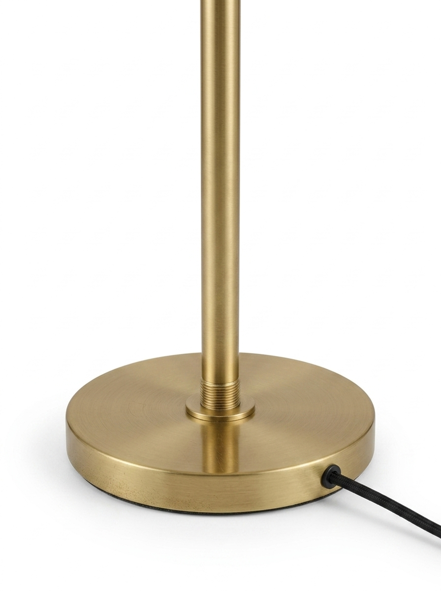 Elin brass floor base and pole close-up