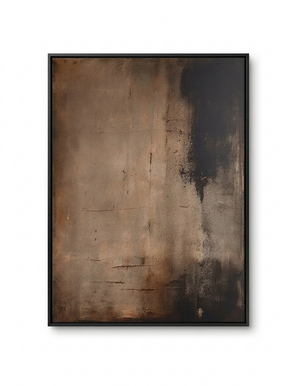Esker abstract canvas in a black floating frame — studio