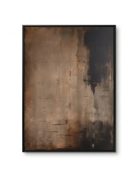 Esker abstract canvas in a black floating frame — studio