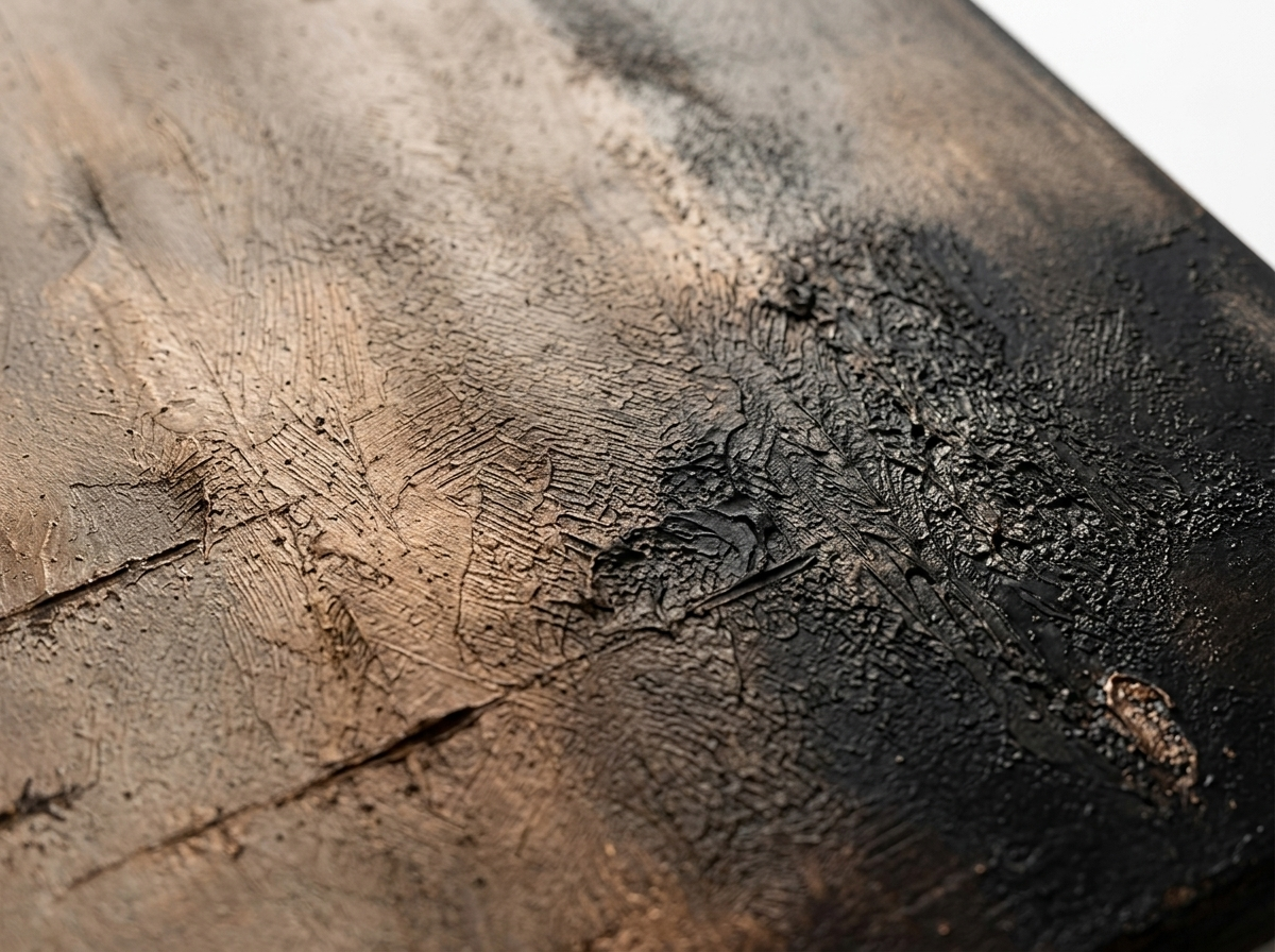Esker impasto brushwork texture close-up