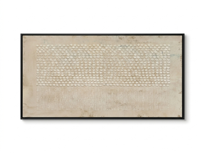 Dovre textured canvas in a black floating frame — studio