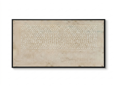 Dovre textured canvas in a black floating frame — studio