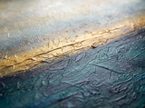 Havre impasto texture close-up along the horizon