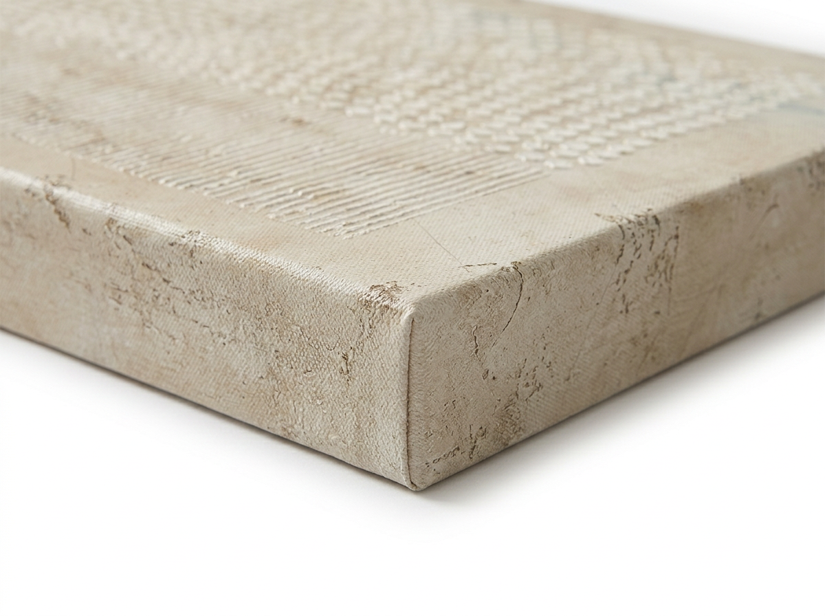 Dovre gallery-wrapped edge profile close-up