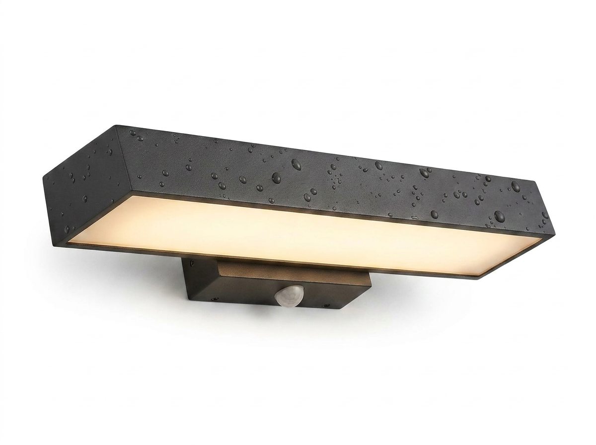 Nyla outdoor sconce waterproof top with water droplets