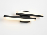 Orla asymmetric vanity light three-quarter view — studio white