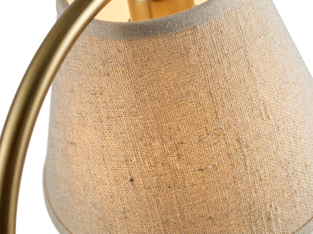 Elio natural linen cone shade texture close-up