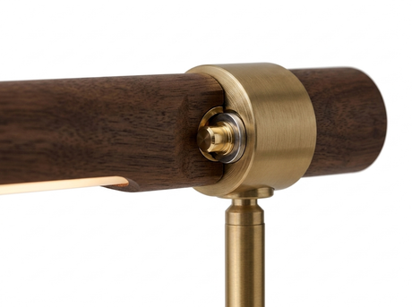Ivo brushed-brass collar and pivot joint close-up