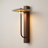 Vero wall sconce, warm angled studio view