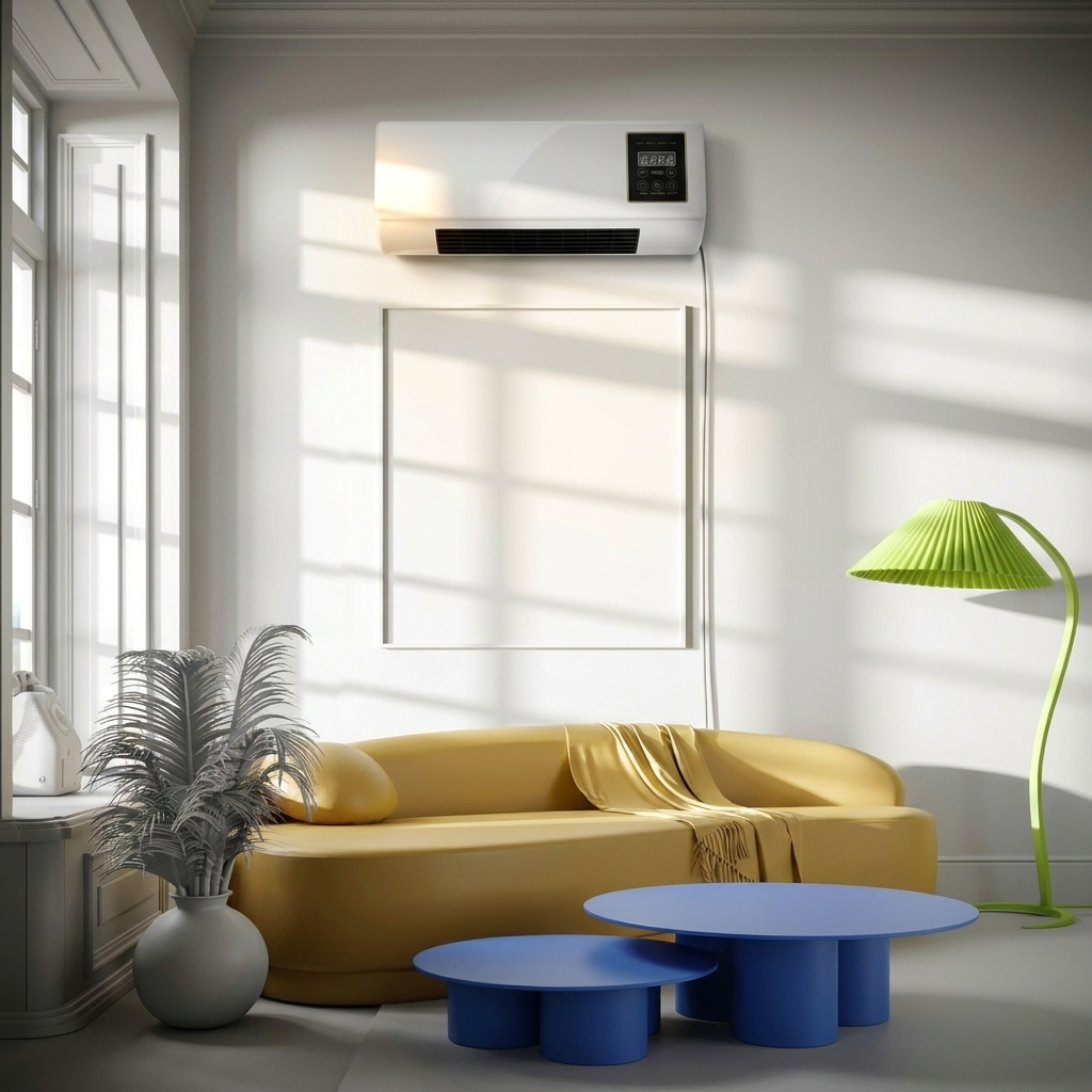 Vento AC mounted in a bright modern living room