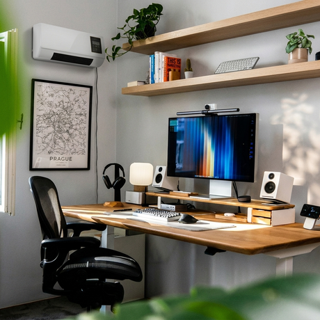 Vento AC mounted in a modern home office