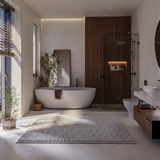 Nimbus bath rug in a luxury spa bathroom