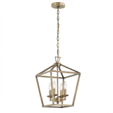 Kerri soft gold farmhouse cage pendant — studio white hero
