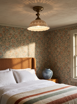 Lifestyle: Colette ceiling light in a floral bedroom