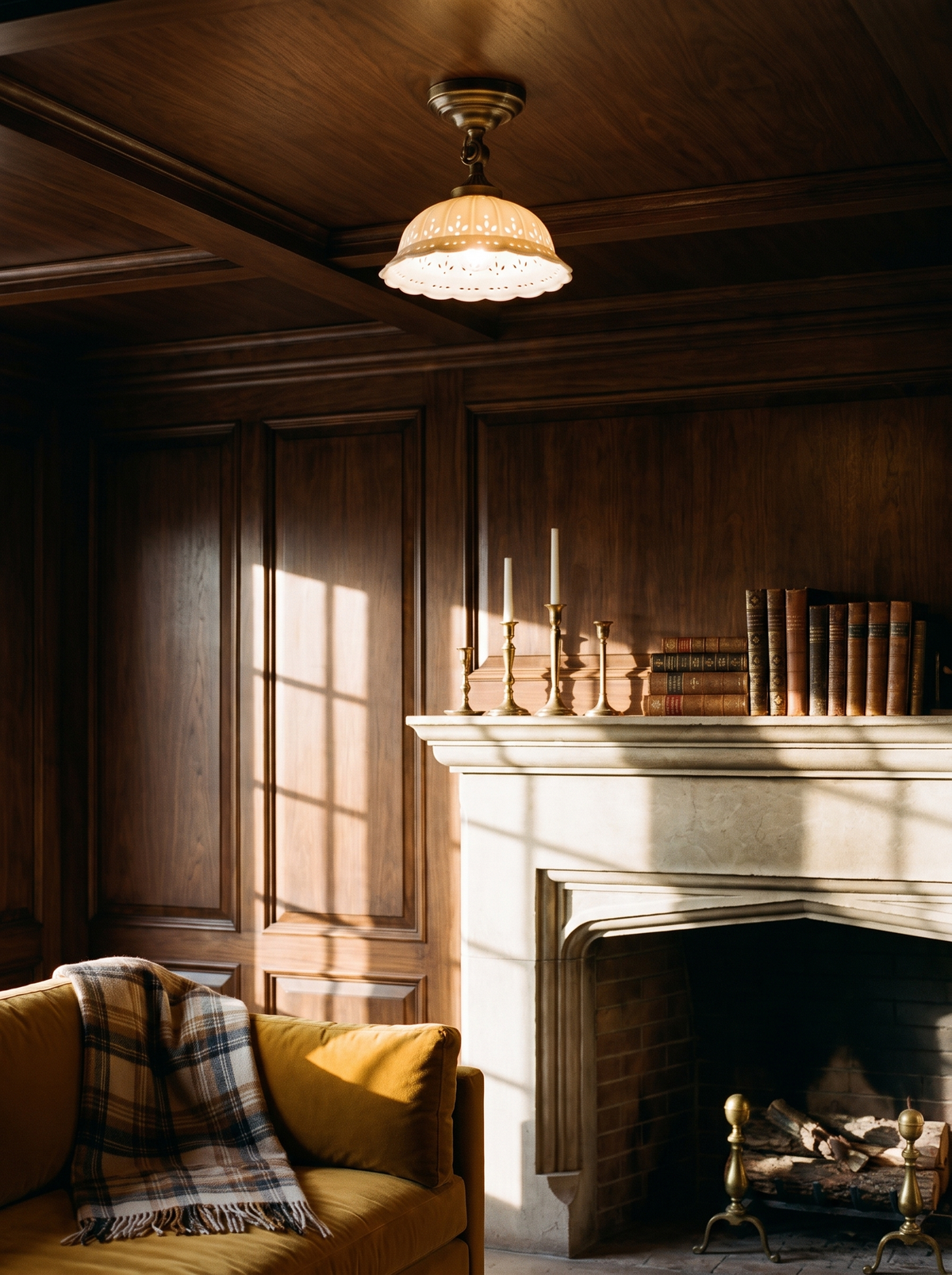 Lifestyle: Colette ceiling light in a panelled den